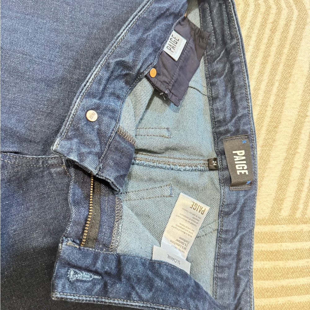 PAIGE women’s Dark Blue Denim Jeans